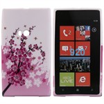 Design Sili-Cover til Lumia 920 - Pink Flower